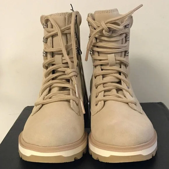 Sorel Women's SIZE 9.5 Lennox Lace Waterproof Boots, Ceramic Color - Picture 2 of 9